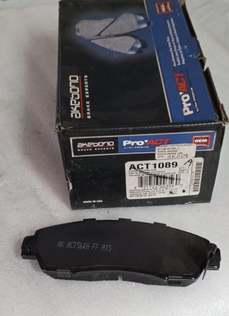 [ACT1089] - AKEBONO - USA | PASTILLAS FRENO HONDA CRV / ODYSEY (DELANTERAS)2007-