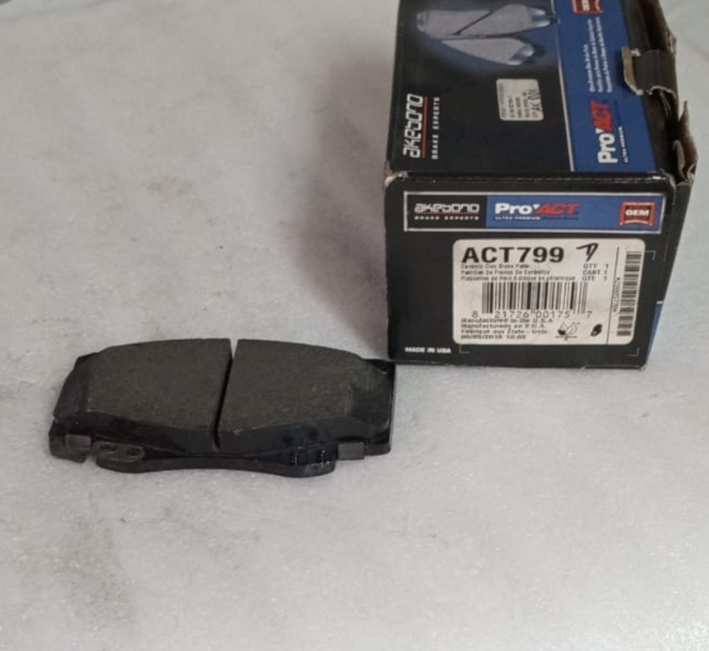 [ACT799] - AKEBONO | PASTILLAS FRENOS DELANTEROS TOYOTA PRADO SOFASA / HILUX 2.7