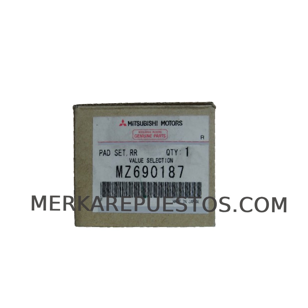 [MZ690187] - MITSUBISHI | (VSP)PASTILLAS FRENO/TRASERO  LANCER RALLY ART