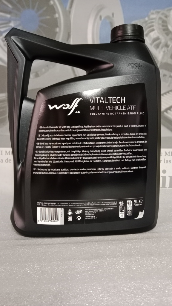 [8305702] - WOLF-BELGICA | ACEITE SINTETICO CAJA DE VELOCIDADES AUTOMATICA - VITAL TECH  (1 GAL DE 5/4)
