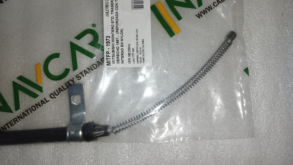 [MITFP-1973] - NAVCAR - NACIONAL | GUAYA FRENO DE MANO MITSUBISHI MONTERO 1997/2006 TRASERO DERECHO 1177 mm