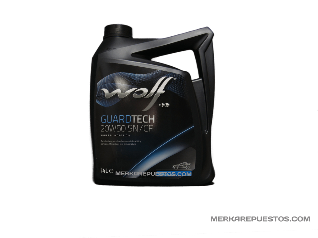 [20W50] - ACEITE WOLF | MULTIGRADO GUARDTECH PARA MOTORES (GALON 4/4 ) 4LT