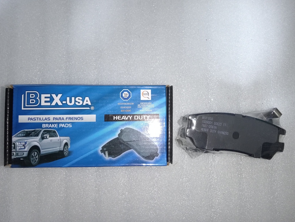 [[MR389571] - [MZ690170] 7447-D567H] [7447 / D567H] - BEX-USA | PASTILLAS FRENOS TRAS. MONTERO V6-3000 V43W (HEAVY DUTY)