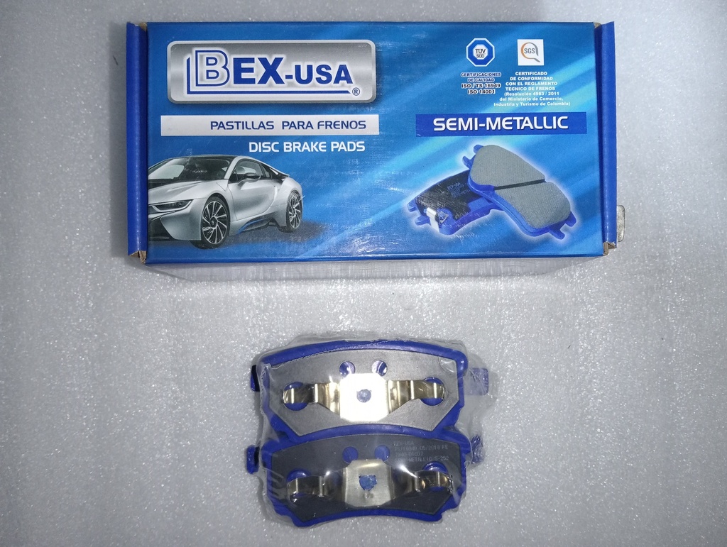 [7940] - BEX-USA | PASTILLAS FRENOS TRASEROS MITSUBISHI LANCER RALLY ART / JEEP COMPAS (SEMI-METALICA)