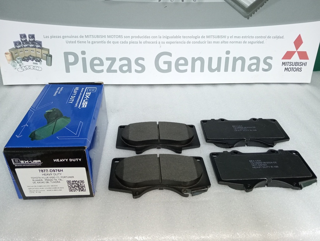 [[HEAVY DUTY] - [4605B994 4605A481 4605A472 4605B994]] [7877] - BEX-USA | PASTILLAS FRENOS DELANTERAS NEW MONTERO / TOYOTA FORTUNER / PRADO / VIGO / RUNNER / PJ CRUISER