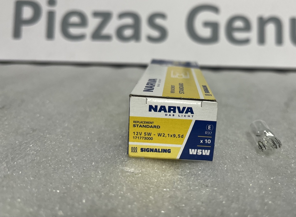 [17177] - NARVA | BOMBILLO 12V 5W  W2,1  PEQUEÑO  COCUYO TABLERO