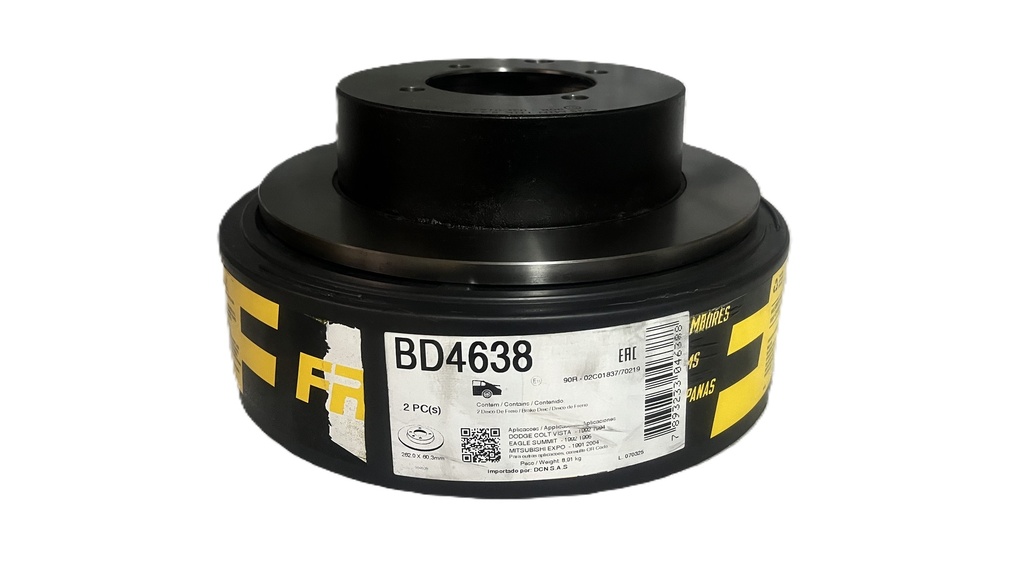 [MB668083] - FREMAX-BR | JUEGO DE DISCOS FRENOS TRASEROS MITSUBISHI LANCER RALLY ART 2007/2008 (4 HUECOS)  (X2)