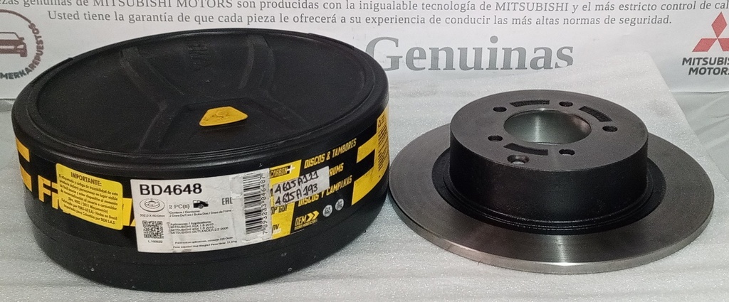 [[4615A193  4615A121  4615A035] [BD-4648] - [D. EXT 300mm /5 HUECOS / D.INT 168 mm / 70 mm distancia entre huecos]] [4615A193  4615A121]- FREMAX-BR | JUEGO DE DISCOS FRENOS TRASEROS  MITSUBISHI OUTLANDER 2.4 /30 /ASX (x2)