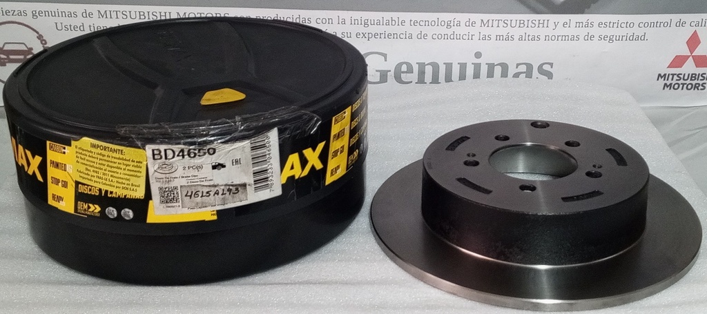 [BD-4650] - FREMAX-BR | DISCO FRENO TRAS. MITSUBISHI OUTLANDER 2.4 /30 /ASX