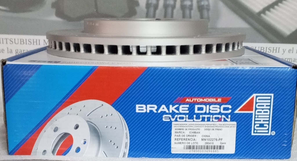[[0] - [4615A201]] [MN102276] - ICHIBAN  | DISCO FRENO MITSUBISHI SPORTERO 2.500 c.c (VENTILADO) IZQ/DER