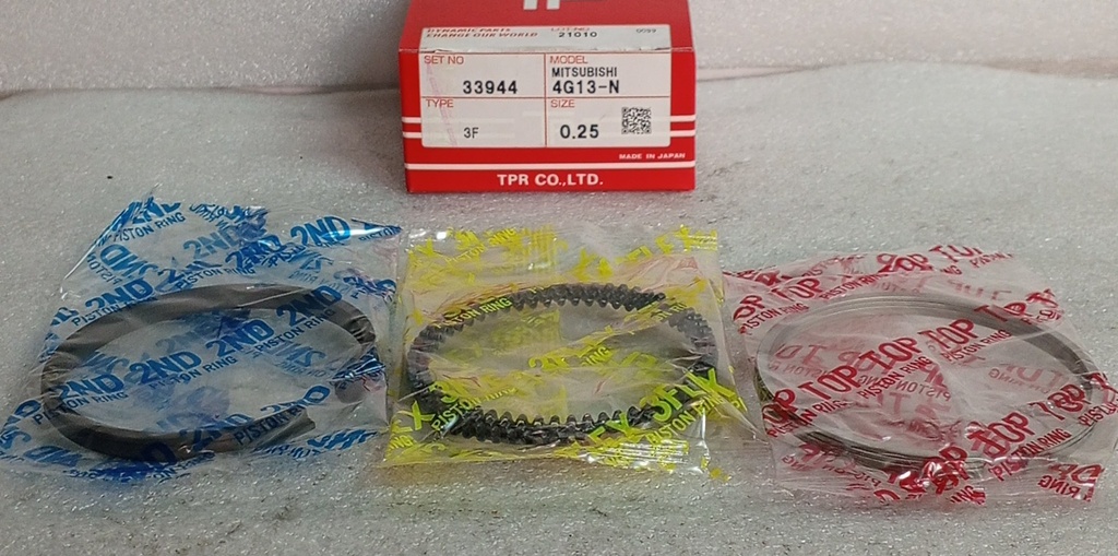 [33944 - 0.25] - TP | ANILLOS MOTOR MITSUBISHI LANCER  /1.300 4G13-CK1A / CS1A / ZOTYE 1.2/1.5/2.8 (71mm) (USAR PISTON M7106)