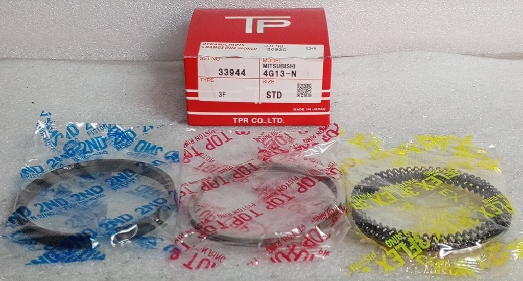 [33944] - TP | ANILLOS MOTOR MITSUBISHI LANCER (STD) /1.300 4G13-CK1A / CS1A / ZOTYE 1.2/1.5/2.8 (71mm) (USAR PISTON M7106)