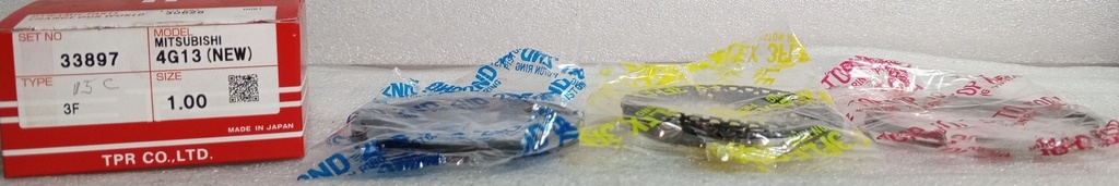 [33897 (1.00) ] - TP | ANILLOS MOTOR MITSUBISHI LANCER 1300 4G13 (1.00) CB1A (1.2/1.5/3.0) 71mm PLANO (USAR PISTONES M7105)