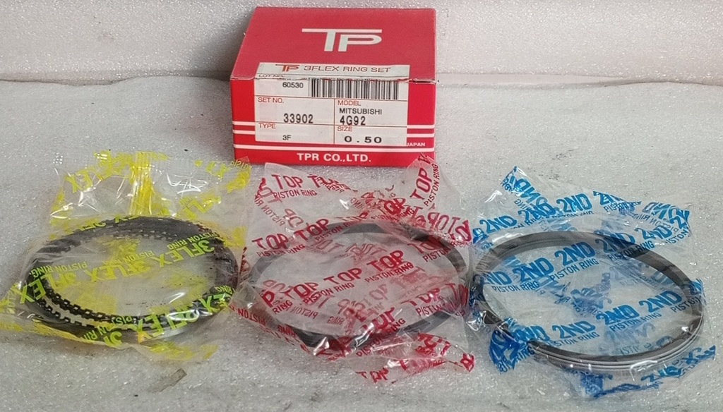 [33902-0.50] - TP | ANILLOS MOTOR MITSBISHI LANCER MOTOR 4G92 1600 (0.50)1.2/1.2/2.8 CK4A/CJ4A / MONT-IO USAR PIST M8110 (81mm)