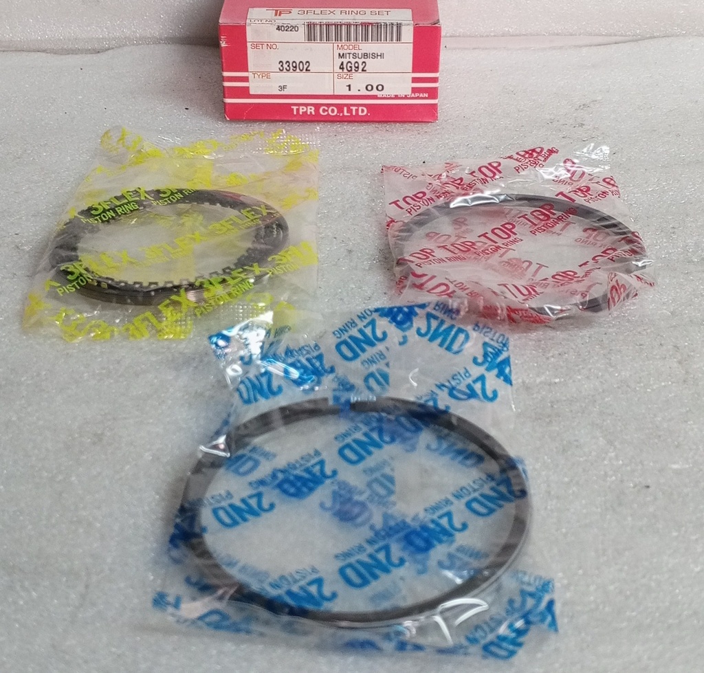 [33902-1.00] - TP | ANILLOS MOTOR MITSBISHI LANCER MOTOR 4G92 1600 (1.00)1.2/1.2/2.8 CK4A/CJ4A / MONT-IO USAR PIST M8110 (81mm)
