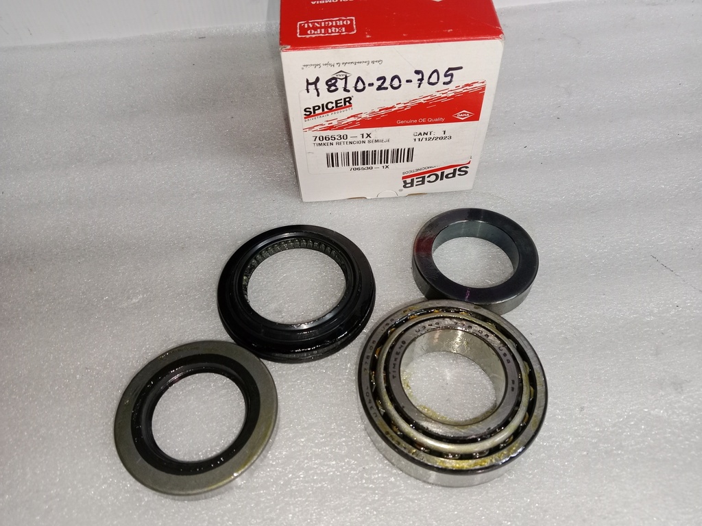 [706530-1X] - DANA-SPICER | KIT COMPLETO RODAMIENTO/SEPARADOR/RETENES PARA EJE TRASERO MONTERO 2.4 / LUV 1600 /2300 / TROOPER (SET10)