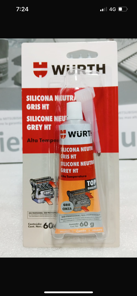 [893322102] - WURTH | SILICONA NEUTRA ALTA TEMPERATURA GRIS 60G