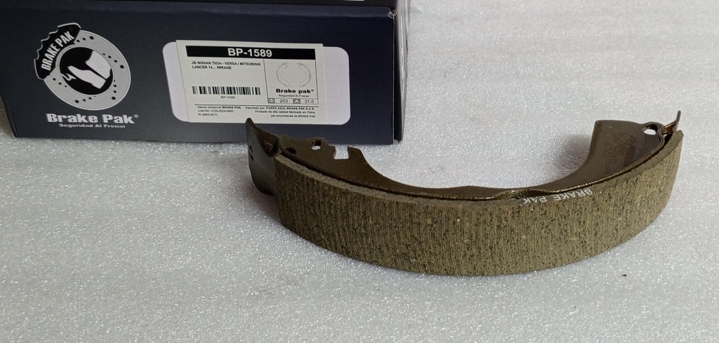 [BP-1589] - BRAKE PAK | JUEGO DE BANDAS FRENOS TRASEROS MITSUBISHI LANCER CY4A / NISSAN TIDA