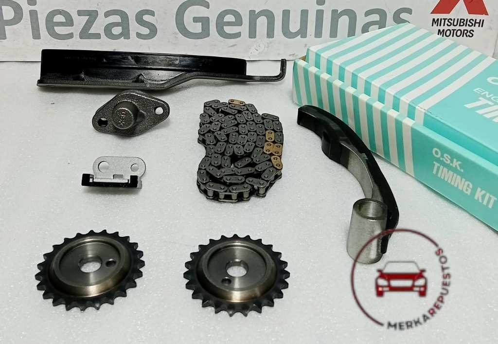 [MI-309X-3] - OSK | KIT CADENA REPARTICION MITSUBISHI MONTERO DIESEL / NATIVA MOTOR 4M41 (8PIEZAS)