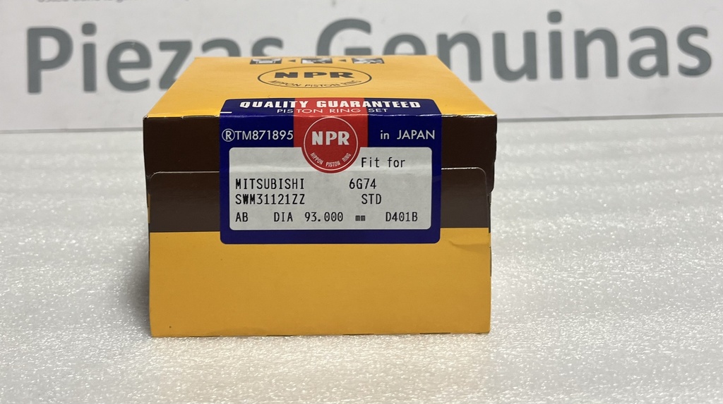 [MD322783-STD] - NPR- JAPON | ANILLOS MOTOR MITSUBISHI MONTERO MOTOR 6G74 (STD)