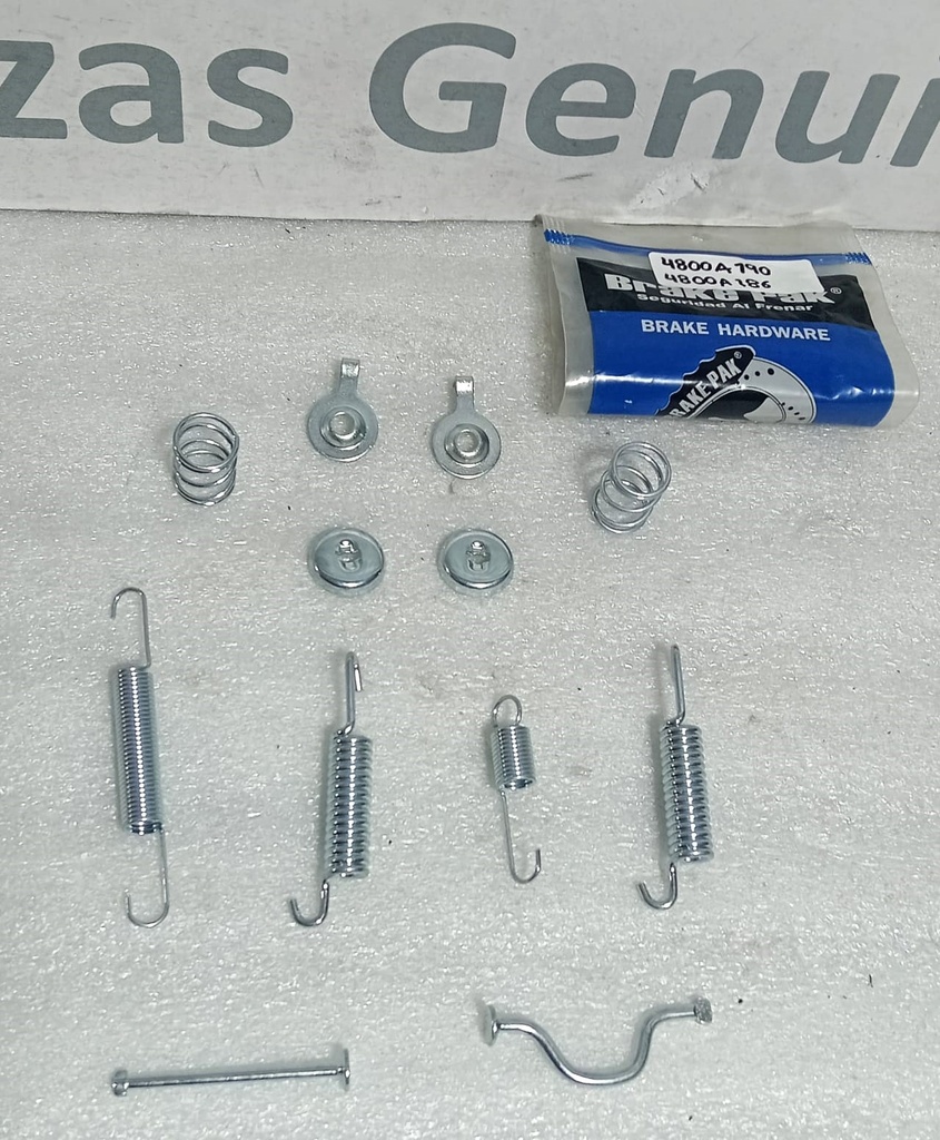 [4800A190] | KIT RESORTES Y PINES FRENO TRASEROS MONTERO SPORT / TOYOTA PRADO 