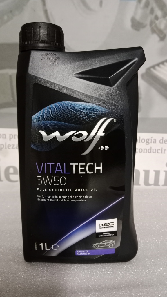 [ 8314629 ] ACEITE PARA MOTOR SINTETICO 5W50 VITAL TECH (1 LT)