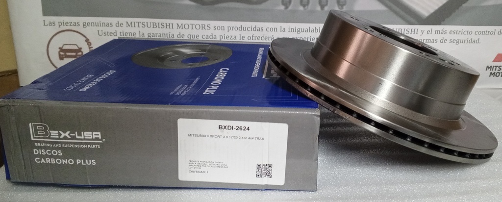 [4615A224] DISCO FRENO TRASERO MITSUBISHI MONTERO SPORT 2017/ (GRAFILADO)(6 hueos) D=315 mm / Espesor=19 mm / D. interno= 190 mm