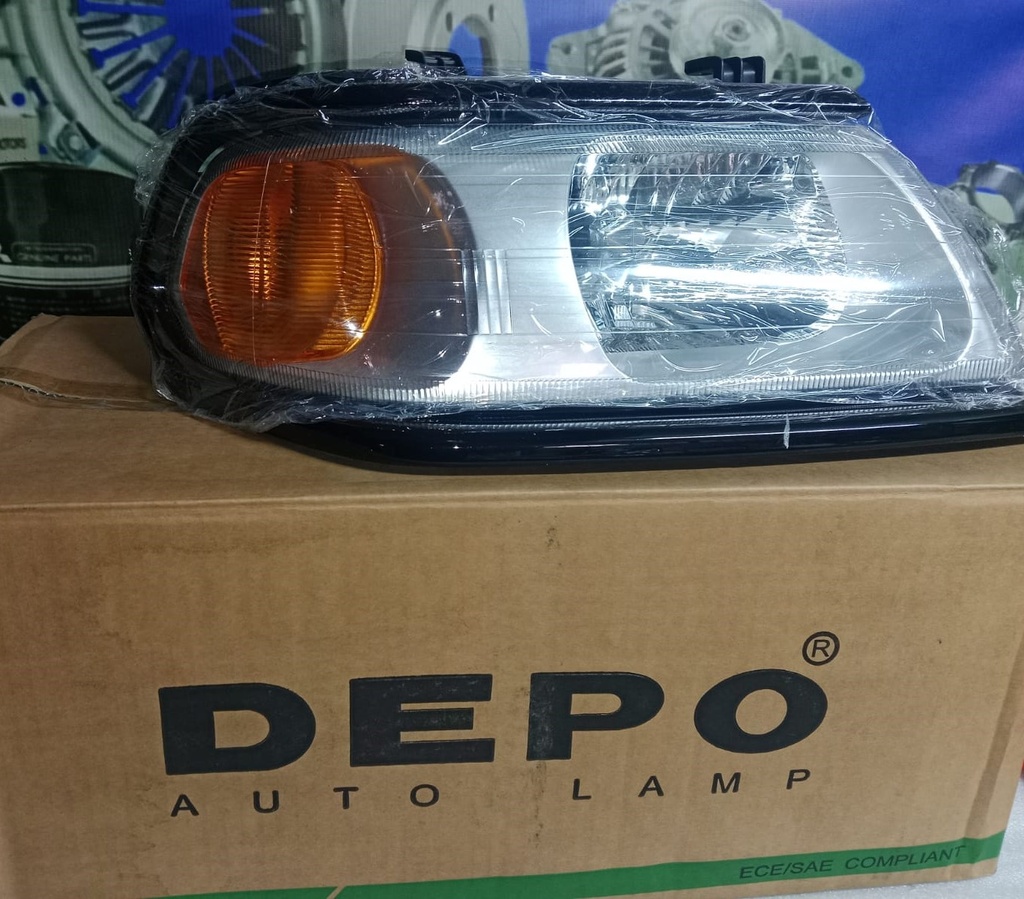 [ 8301A312 ] - DEPO - FAROLA DERECHA MITSUBISHI NATIVA 2003/ BORDE NEGRO