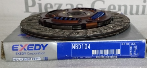 [[MN132331] - [2301A058]] [MBD-104] - DAIKIN EXEDY | DISCO CLUTCH MITSUBISHI ASX 2.0 / LANCER 1,8 EX /08 (225X155X20X22,5)