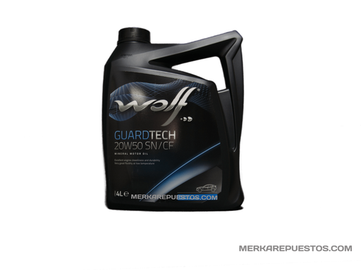 [[0] - [0]] [20W50] - ACEITE WOLF | MULTIGRADO GUARDTECH PARA MOTORES (GALON 4/4 ) 4LT