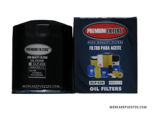 [[BD28 / HCX-4302 / OC-274] - [1230A186 / MZ690411 / MD069782]] [OLP-039] - PREMIUM - FILTERS | FILTRO ACEITE HYUNDAI STAREX / CARNIVAL / SPORTERO (viene con valvula interna)