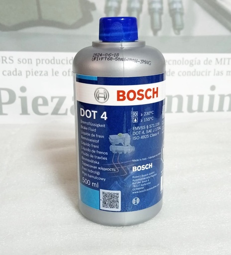 [[892009050] - [0]] [1987479106] - BOSCH | LIQUIDO PARA FRENOS DOT 4 500 ML
