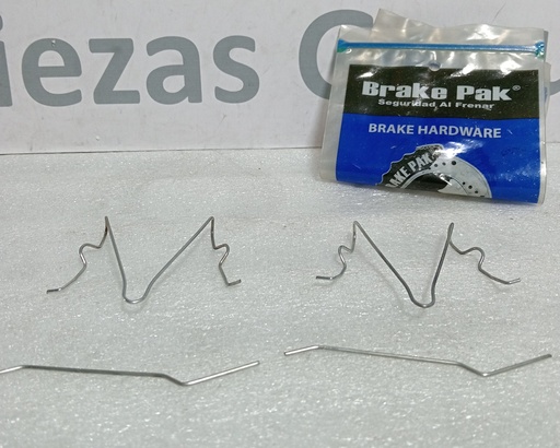 [[AP-3206] - [MR307408 + MR370235 + MR370236 + MR307407]] [MR389630] - BRAKE PAK | JUEGO CLIPS FRENO TRASERO MITSUBISHI NATIVA / FORD FESTIVA / KIA PRIDE (SOLO GANCHOS)