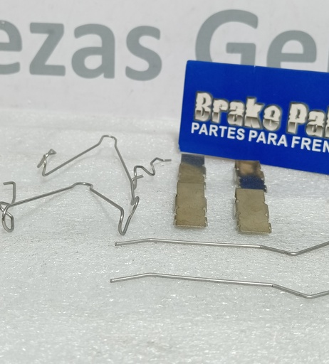 [[AP-3132] - [MR307408 + MR370235 + MR370236 + MR307407]] [MR389630] - BRAKE PAK | JUEGO COMPLETO CLIPS FRENO TRASERO MITSUBISHI NATIVA / FORD FESTIVA / KIA PRIDE