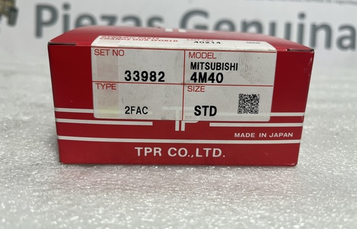 [[0] - [0]] [33982-STD] - TP | ANILLOS MOTOR MITSUBISHI 4M40 /SPORTERO (STD) ABIERTO