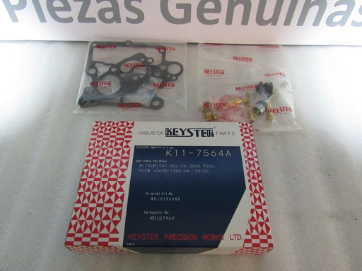 [[MD107969] - [0]] [K11-7564A] - KEYSTER | EMPAQUETADURA CARBURADOR L-300 4G63 COMPLETA (K11-7673 / 11-M977A)