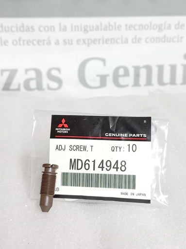 [[0] - [0]] [MD614948] - MITSUBISHI | TORNILLO VALVULA INYECCION.SPACE/98 /MONTERO / LANCER