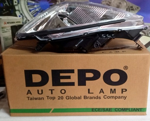[[214-1172L-LD-E] [MN161165] - [MN126717 /MN161847/MN175805]] [MN161165 - MN175805] - DEPO-TAIWAN | FAROLA DELANTERA IZQUIERDA MITSUBISHI LANCER 2001/2007- /CS1/CS3A/CS6A (RALLY ART)(FONDO PLATEADO)