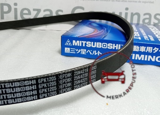 [[6PK1205] [1340A086] - [0]] [6PK1205] - MITSUBOSHI | CORREA ACCESORIOS MITSUBISHI OUTLANDER 3.0 / FORD RANGER 2.3 DIESEL