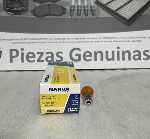 [[176383000] - [12V  21W ]] [17638] - NARVA | BOMBILLO  1 FILAMENTO (COLOR AMBAR)