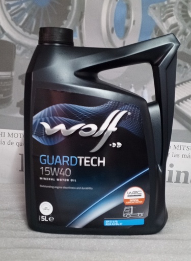 [0] [ 15W40 ] WOLF-ACEITE GUARDATECH TECH PARA MOTORES DIESEL (GALON) 4 LITROS (MINERAL)